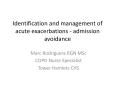 Identification and management of acute exacerbations 