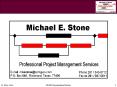 Topological Construction Schedule Types of schedules Wor