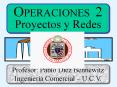 OPERACIONES 2 Proyectos y Redes Profesor: Pablo Die