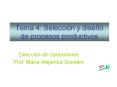 Tema 4: Selecci n y dise o de procesos productivos Direcci 