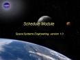 Schedule Module Space Systems Engineering, version 1.