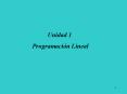 Unidad 1 Programaci n Lineal M todo Cient fico para resolve