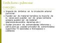 Embolismo pulmonar concepto Impacto de  mbolos en l