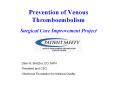 Prevention of Venous Thromboembolism Surgical Car