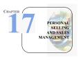 PERSONAL SELLING AND SALES MANAGEMENT CHAPTER Provides 