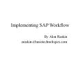 Implementing SAP Workflow By Alon Raski