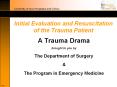 Initial Evaluation and Resuscitation of the Trauma Patient 