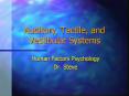 Auditory, Tactile, and Vestibular Systems Human Factor