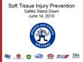 Soft Tissue Injury Prevention Safety Stand Down June 14