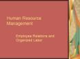 Human Resource Management Employee Relations and Organize
