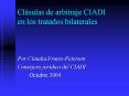 Cl sulas de arbitraje CIADI en los tratados bilaterales Po