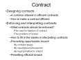 Contract Designing contracts A common interest in efficien