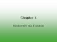 Chapter 4 Biodiversity and Evolution Chapter 6 Evolution an