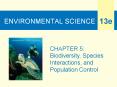ENVIRONMENTAL SCIENCE 13e CHAPTER 5: Biodiversity, Specie