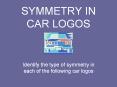 SYMMETRY IN CAR LOGOS Identify the type of symmetry in eac