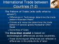International Trade between Countries (T-2) The Pattern o