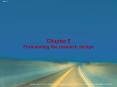 Chapter 5 Formulating the research design The Process o