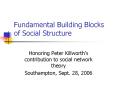 Fundamental Building Blocks of Social Structure Honorin