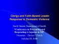 Clergy and Faith-Based Leader Response to Domestic Violenc
