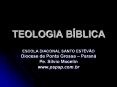 TEOLOGIA B BLICA ESCOLA DIACONAL SANTO EST V O Diocese d