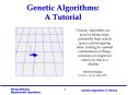 has logo in footer ... A Tutorial  Genetic Algorithms ar