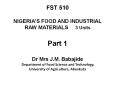 THE NIGERIAN FOOD INDUSTRIES The food and beverage industr