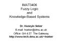 Fuzzy Logic and Knowledge-Based Systems ... which perform