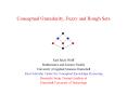 Conceptual Granularity, Fuzzy and Rough Sets Karl Eric