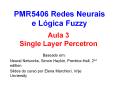 PMR5406 Redes Neurais e L gica Fuzzy Aula 3 Single Laye