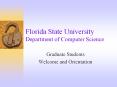 Florida State University Department of Computer Scienc