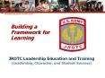 Building a Framework for Learning JROTC Leadership Educatio