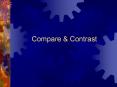 Compare & Contrast Comparing How something is the same o