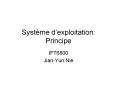 Gestion de la m moire centrale Gestion des processeur
