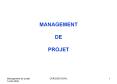 ... Synergie CHAPITRE III GESTION DE PROJET Questions ..