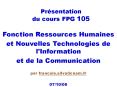 Pr sentation du cours FPG 105 Fonction Ressources Humaine