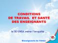 DE TRAVAIL ET SANT  DES ENSEIGNANTS le SE-UNSA m ne l enq