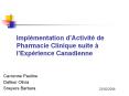 Impl mentation d Activit  de Pharmacie Clinique suite   
