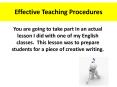 Identify adjectives and adverbs Create a piece o