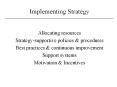 Implementing Strategy Allocating resource