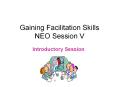 Gaining Facilitation Skills NEO Session V Introductor