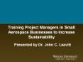 Training Project Managers in Small Aerospace Businesses t