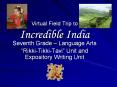 Virtual Field Trip to Incredible India Seventh Grade 
