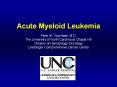 Acute Myeloid Leukemia Peter M. Voorhees, M.D. Th
