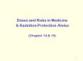 Doses and Risks in Medicine & Radiation Protection Redu
