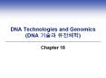 DNA Technologies and Genomics (DNA         ) Chapter 18 * 