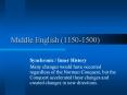 Middle English (1150-1500) Synchronic / Inner History Man