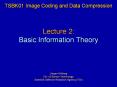 TSBK01 Image Coding and Data Compression Lecture 2: Basi