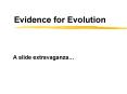 Evidence for Evolution A slide extravaganza  Determinin