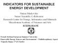 INDICATORS FOR SUSTAINABLE ENERGY DEVELOPMENT Natas