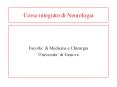 Corso integrato di Neurologia Facolta  di Medicina 